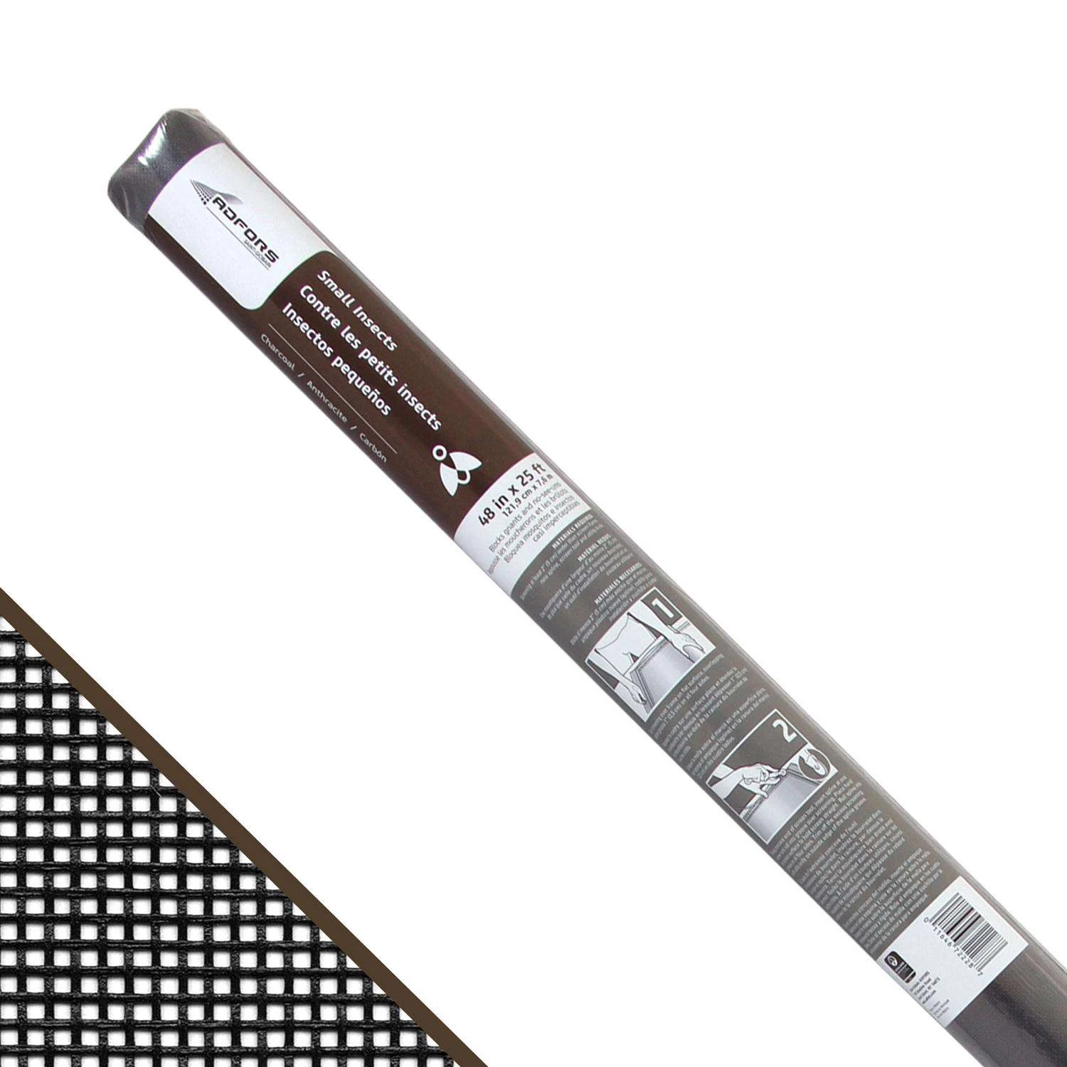 Saint-Gobain ADFORS Small Insect 48 In. W X 25 Ft. L Charcoal Fiberglass Insect Screen Cloth 3 Saint-Gobain ADFORS Small Insect 48 In. W X 25 Ft. L Charcoal Fiberglass Insect Screen Cloth