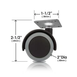 Slipstick 2 In. D Swivel Rubber Caster 264 Lb 4 Pk -Supply Tools Market 03233a3e d5c3 4839 bf88 7379c38cf4cb