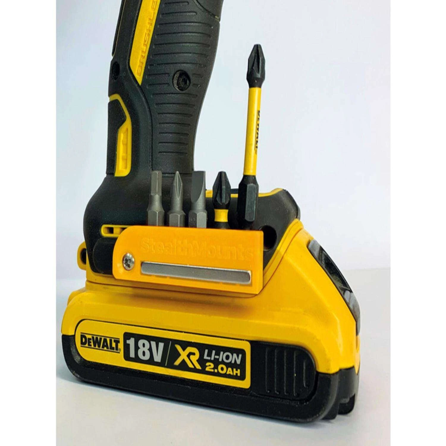 StealthMounts Yellow ABS Magnetic Bit Holder 2 Pk 4 StealthMounts Yellow ABS Magnetic Bit Holder 2 Pk - Image 2