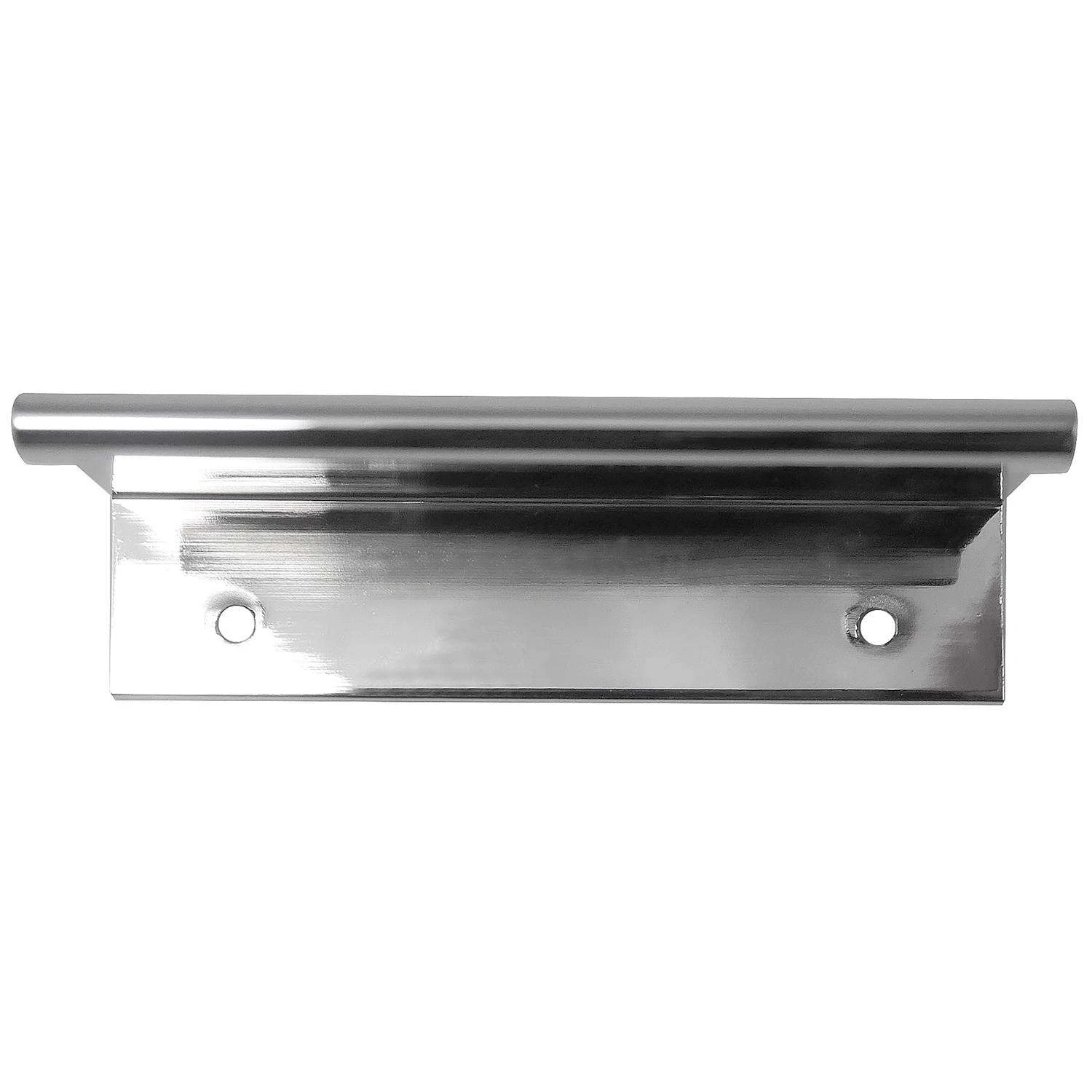 Laurey Contemporary Rectangle Edge Pull 9 In. Polished Chrome Silver 1 Pk 5 Laurey Contemporary Rectangle Edge Pull 9 In. Polished Chrome Silver 1 Pk - Image 3