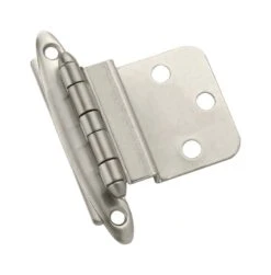 Amerock 2 In. W X 2-3/4 In. L Satin Nickel Silver Steel Decorative Hinge 10 Pk