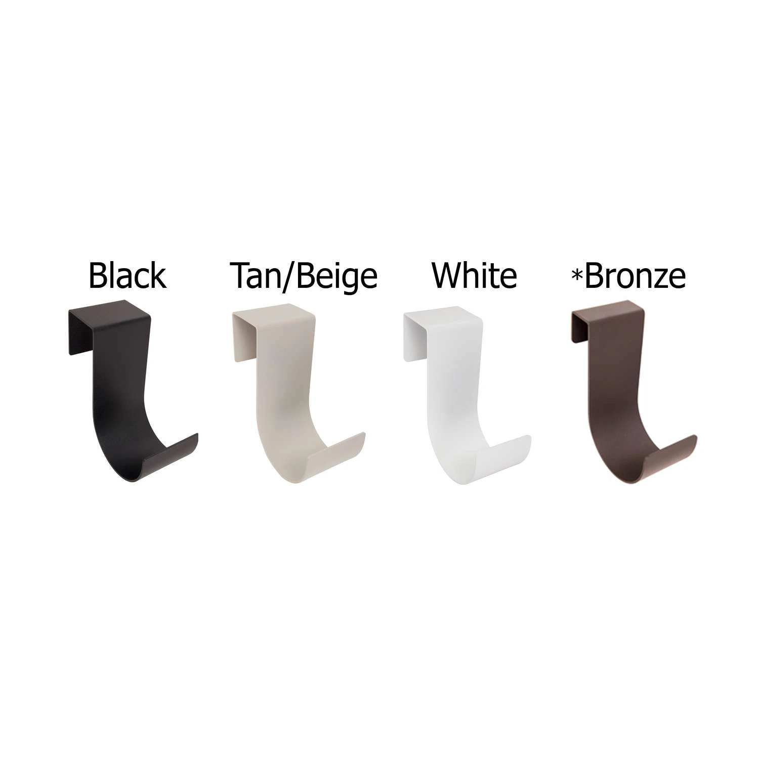 MIDE Products 6 In. L Powder Coated Black Aluminum Short Slip-On Hook 25 Lb. Cap. 2 Pk 4 MIDE Products 6 In. L Powder Coated Black Aluminum Short Slip-On Hook 25 Lb. Cap. 2 Pk - Image 2