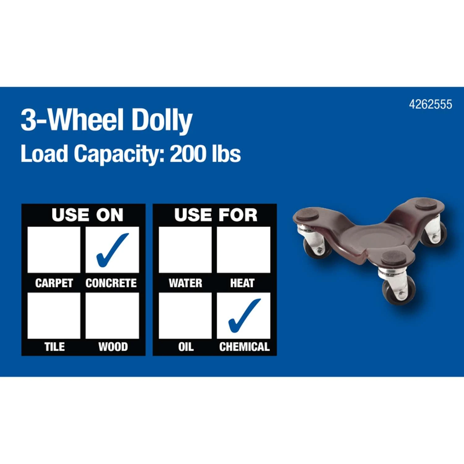 Titan 6 In. D Plastic Triple Caster 200 Lb 1 Pk 3 Titan 6 In. D Plastic Triple Caster 200 Lb 1 Pk