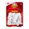 3M Command Medium Plastic Hook 3.16 In. L 7 Pk