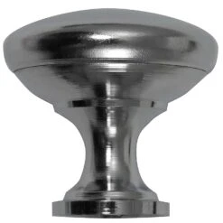 Laurey Danica Traditional Round Cabinet Knob 1-3/8 In. D 1 In. Polished Chrome 10 Pk