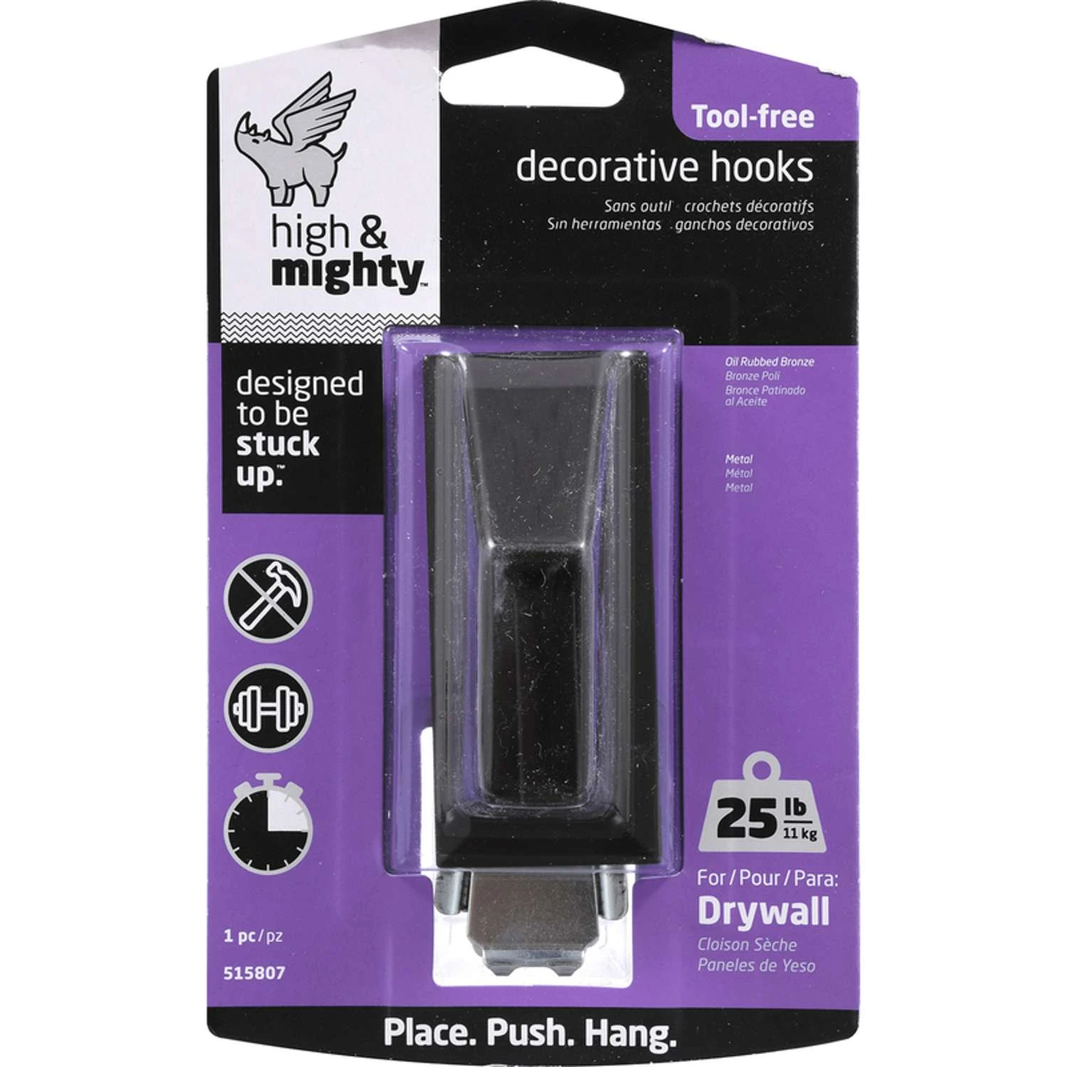 Hillman High & Mighty 3.5 In. L Oil Rubbed Bronze Brown Steel Decorative Hooks 25 Lb. Cap. 1 Pk 2 Hillman High & Mighty 3.5 In. L Oil Rubbed Bronze Brown Steel Decorative Hooks 25 Lb. Cap. 1 Pk