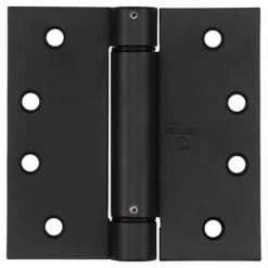 National Hardware 4 In. W X 4 In. L Oil Rubbed Bronze Black Steel Spring Hinge 1 Pk