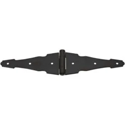 National Hardware 6 In. L Galvanized Black Steel Ornamental Strap Hinge 2 Pk