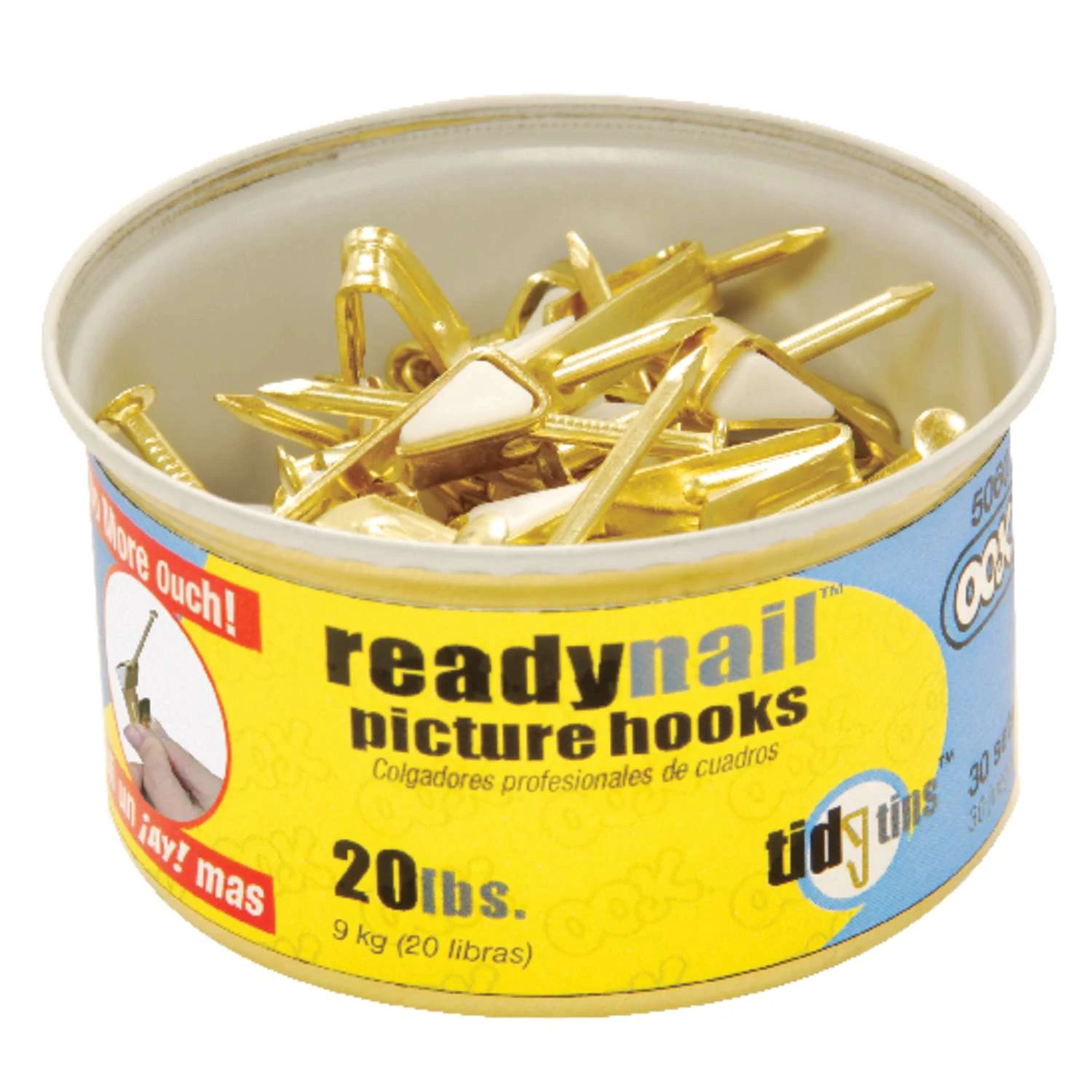 OOK Brass-Plated Standard Picture Hook 20 Lb 30 Pk 3 OOK Brass-Plated Standard Picture Hook 20 Lb 30 Pk