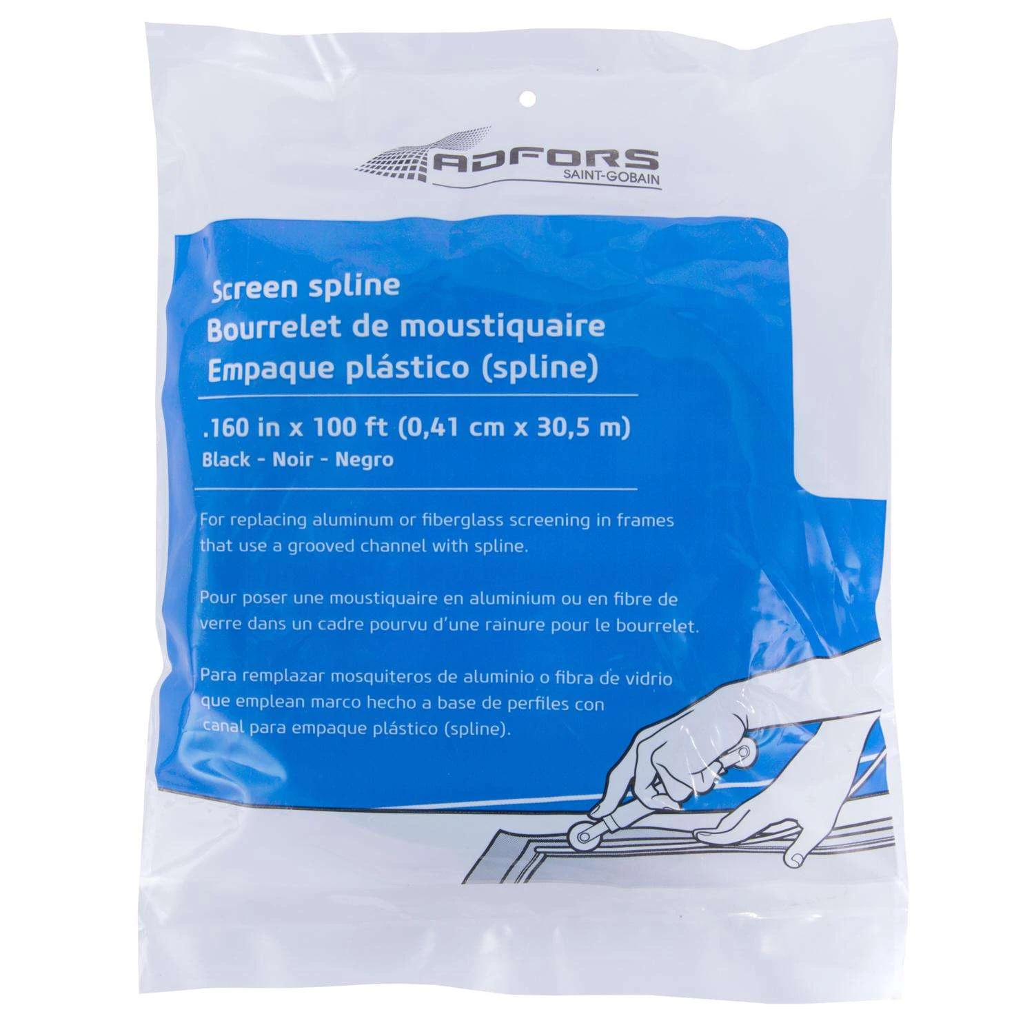 Saint-Gobain ADFORS 0.16 In. D X 100 Ft. L Screen Spline 5 Saint-Gobain ADFORS 0.16 In. D X 100 Ft. L Screen Spline - Image 3