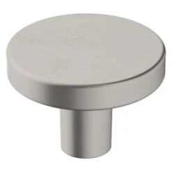 Amerock Versa Contemporary Round Cabinet Knob 1-3/8 In. D 1 In. Satin Nickel 6 Pk