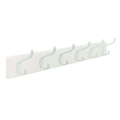 Amerock 27 In. L White Fiberboard/Zinc Medium Hook Rack 1 Pk