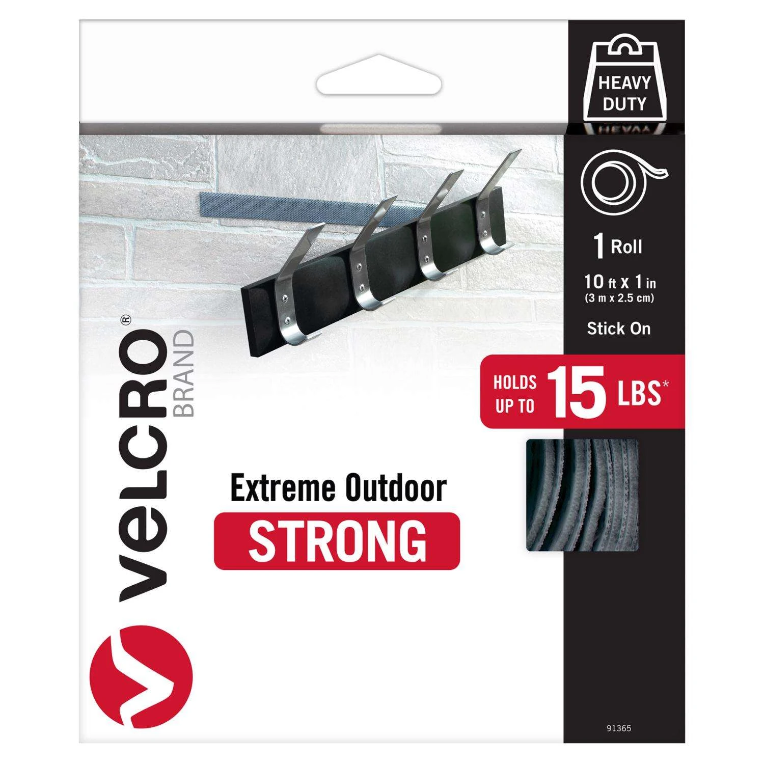 VELCRO Brand Extreme Outdoor Small Nylon Hook And Loop Fastener 120 In. L 1 Pk 3 VELCRO Brand Extreme Outdoor Small Nylon Hook And Loop Fastener 120 In. L 1 Pk