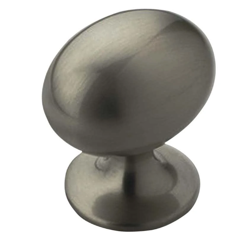 Amerock Allison Oval Cabinet Knob 1-3/8 In. D 1 In. Satin Nickel 10 Pk 3 Amerock Allison Oval Cabinet Knob 1-3/8 In. D 1 In. Satin Nickel 10 Pk