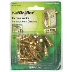 Hillman WallDriller Brass-Plated Gold Drywall Picture Hook 35 Lb 10 Pk 5 Hillman WallDriller Brass-Plated Gold Drywall Picture Hook 35 Lb 10 Pk -Supply Tools Market 531c89e4 082d 465d 937f dbdc21356986