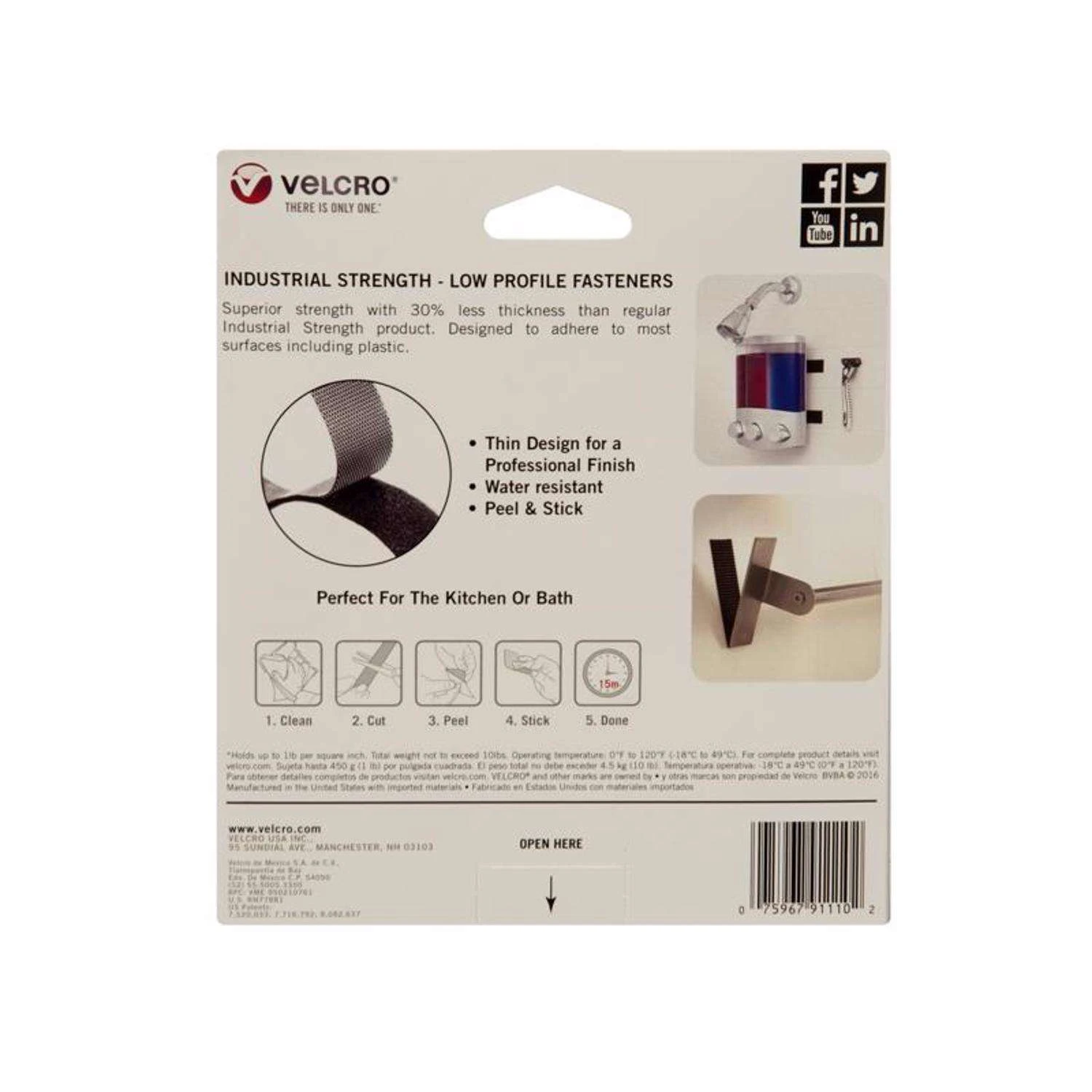 VELCRO Brand Heavy Duty Low Profile Large Nylon Hook And Loop Fastener 120 In. L 1 Pk 4 VELCRO Brand Heavy Duty Low Profile Large Nylon Hook And Loop Fastener 120 In. L 1 Pk - Image 2