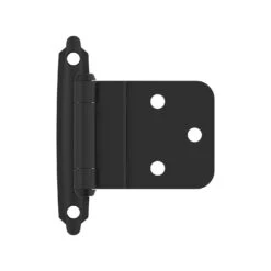 Amerock 2-15/79 In. W X 2-3/4 In. L Flat Black Steel Cabinet Hinge 10 Pk