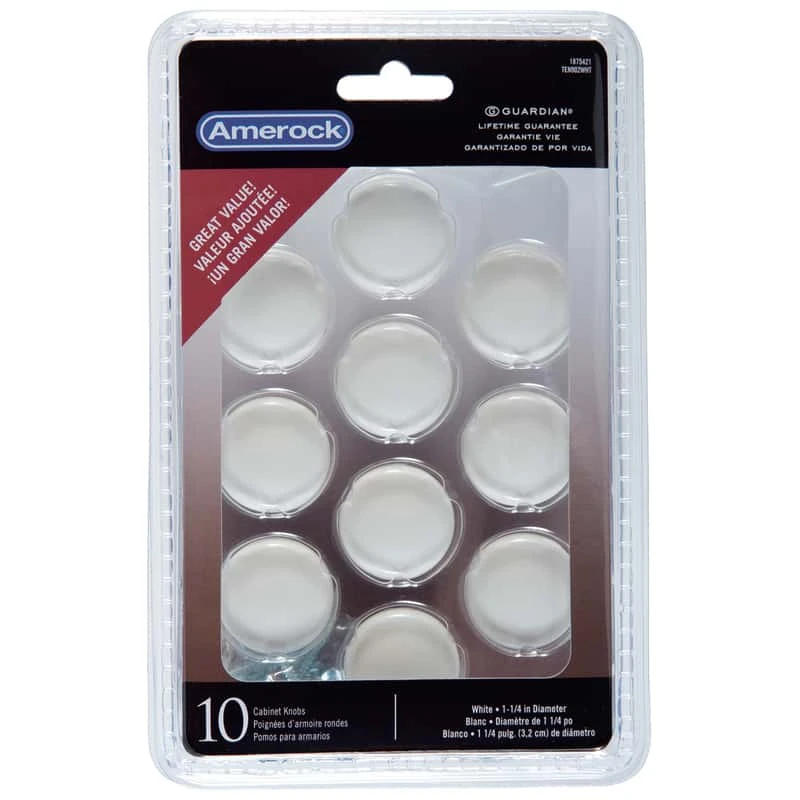 Amerock Allison Round Cabinet Knob 1-1/4 In. D 1 In. 10 Pk 4 Amerock Allison Round Cabinet Knob 1-1/4 In. D 1 In. 10 Pk - Image 2
