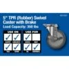 Titan 5 In. D Swivel Thermoplastic Rubber Caster 350 Lb 1 Pk 2 Titan 5 In. D Swivel Thermoplastic Rubber Caster 350 Lb 1 Pk -Supply Tools Market 5e29732a aade 477c 8056 addf8ef811e3