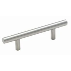 Amerock Bar Cabinet Pull 3 In. Sterling Nickel Silver 2 Pk