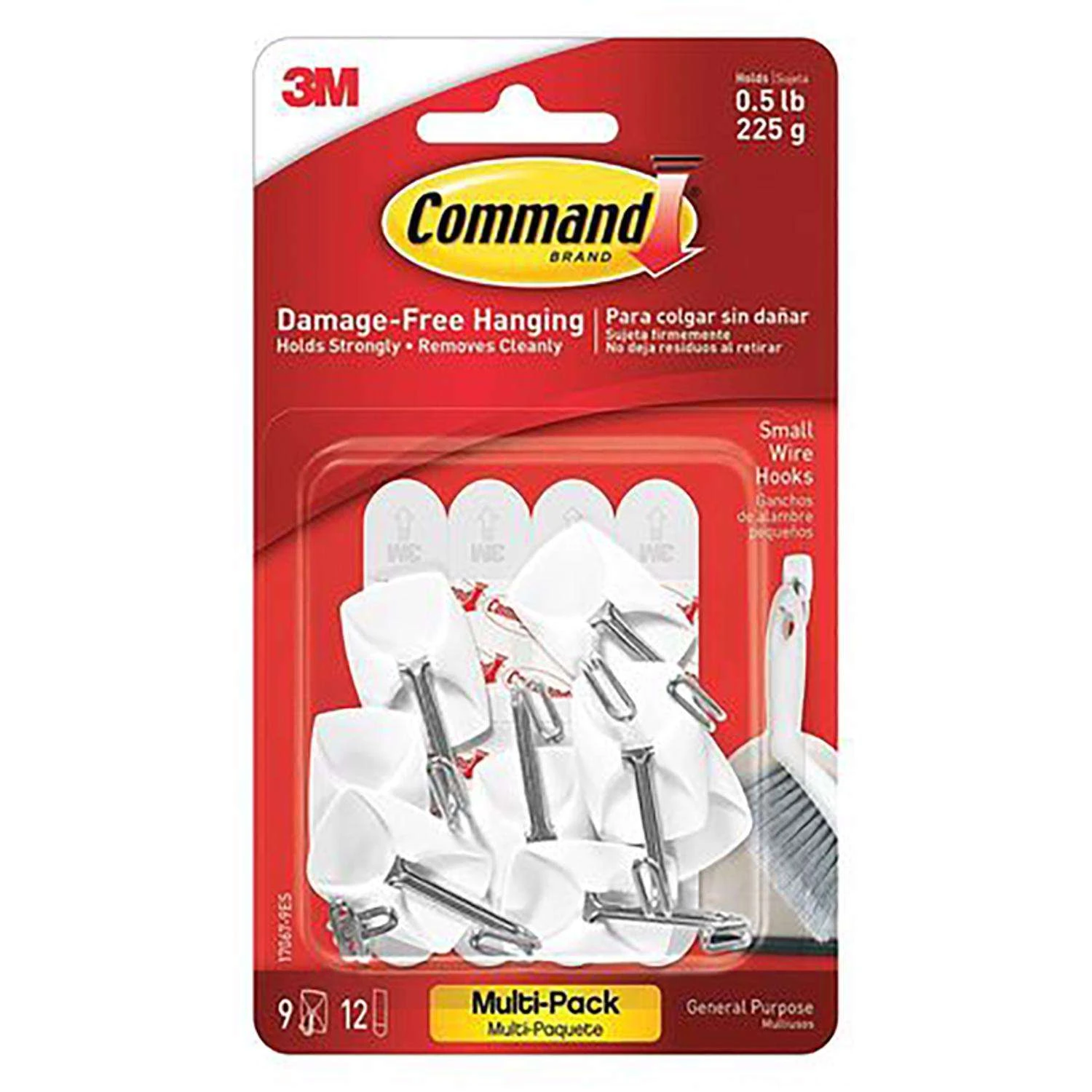 3M Command Small Plastic Wire Hooks 1.625 In. L 1 Pk 3 3M Command Small Plastic Wire Hooks 1.625 In. L 1 Pk
