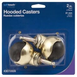 Softtouch 2 In. D Swivel Plastic Hooded Ball Caster 80 Lb 2 Pk