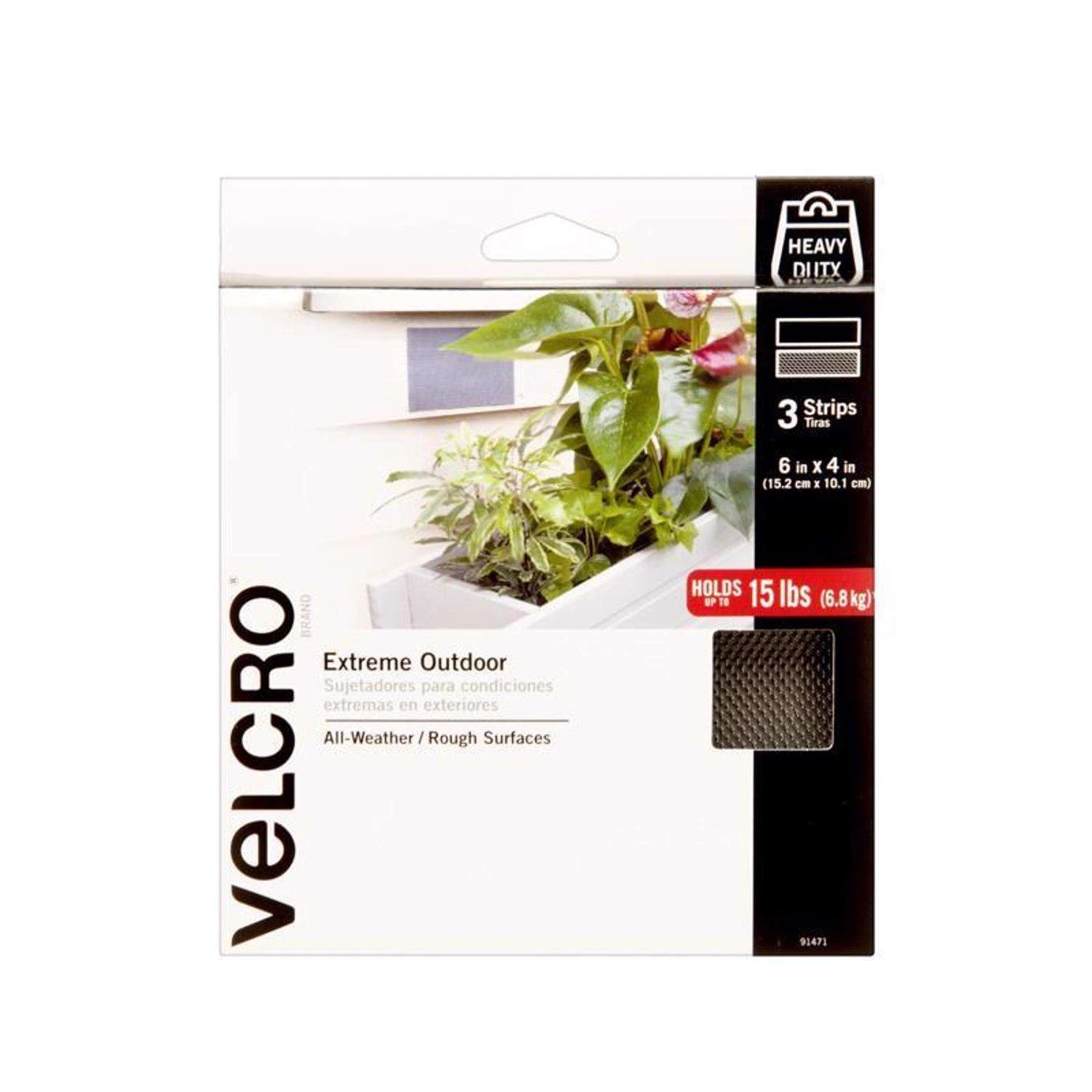 VELCRO Brand Extreme Outdoor Small Nylon Hook And Loop Fastener 4 In. L 3 Pk 3 VELCRO Brand Extreme Outdoor Small Nylon Hook And Loop Fastener 4 In. L 3 Pk