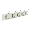 Amerock 27 In. L Silver/White Pine/Zinc Medium 5-Hook Rack 1 Pk 2 Amerock 27 In. L Silver/White Pine/Zinc Medium 5-Hook Rack 1 Pk -Supply Tools Market 81cd0318 ade1 4edb 8c20 42d751f2a66b