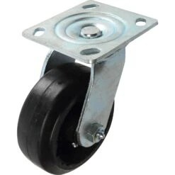 Shepherd Hardware 5 In. D Swivel Mold-on Rubber Over Cast Iron Hub Caster 330 Lb 1 Pk