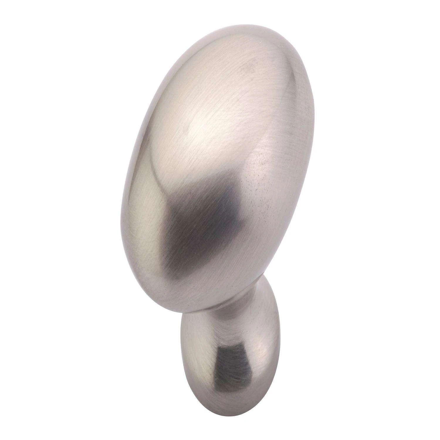 Richelieu Traditional Oval Cabinet Knob 1-1/4 In. D 1-5/16 In. Brushed Nickel 10 Pk 4 Richelieu Traditional Oval Cabinet Knob 1-1/4 In. D 1-5/16 In. Brushed Nickel 10 Pk - Image 2