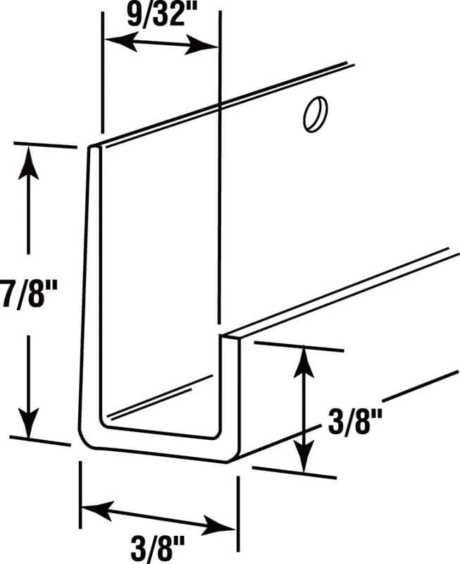Prime-Line Silver Medium Mirror J Channel 40 Lb 1 Pk 4 Prime-Line Silver Medium Mirror J Channel 40 Lb 1 Pk - Image 2