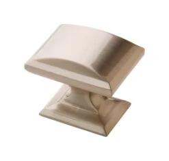 Amerock Candler Rectangle Cabinet Knob 1-1/4 In. D 1-1/8 In. Satin Nickel 5 Pk