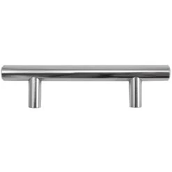 Laurey Melrose T-Bar Cabinet Pull 3-3/4 In. Polished Chrome Silver 5 Pk