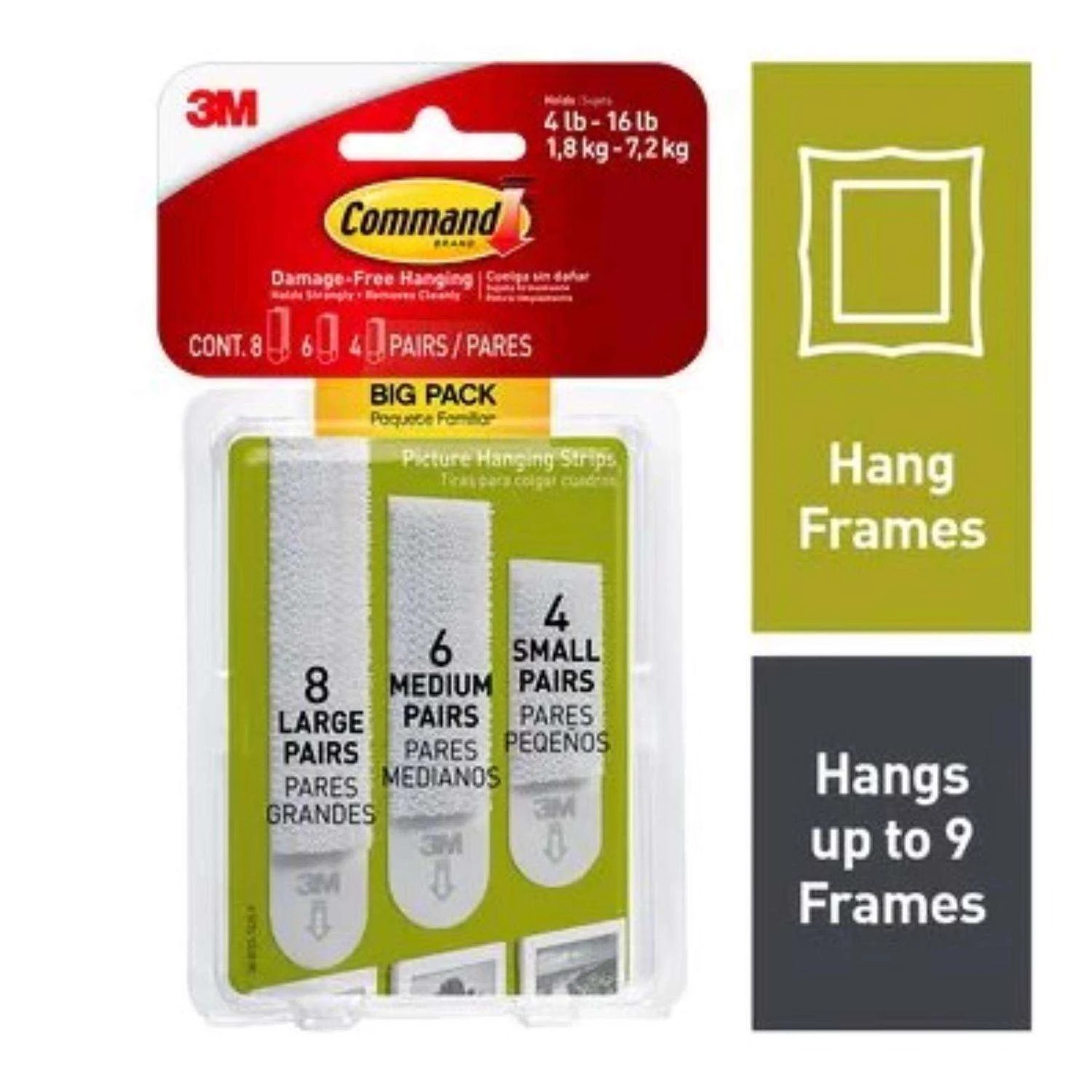 3M Command Assorted Plastic Strips 18 Pk 3 3M Command Assorted Plastic Strips 18 Pk
