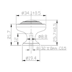 Richelieu Traditional Round Cabinet Knob 1-11/32 In. D 31/32 In. Matte 8 Pk -Supply Tools Market a7f6091b 6c1e 4e10 ade6 3d1d5ec820ee