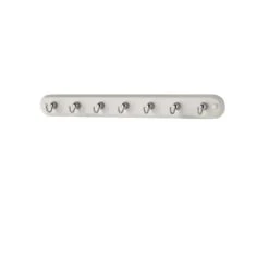 Spectrum 14 In. L Chrome White Steel/Wood Small Contemporary Key Rack 1 Pk