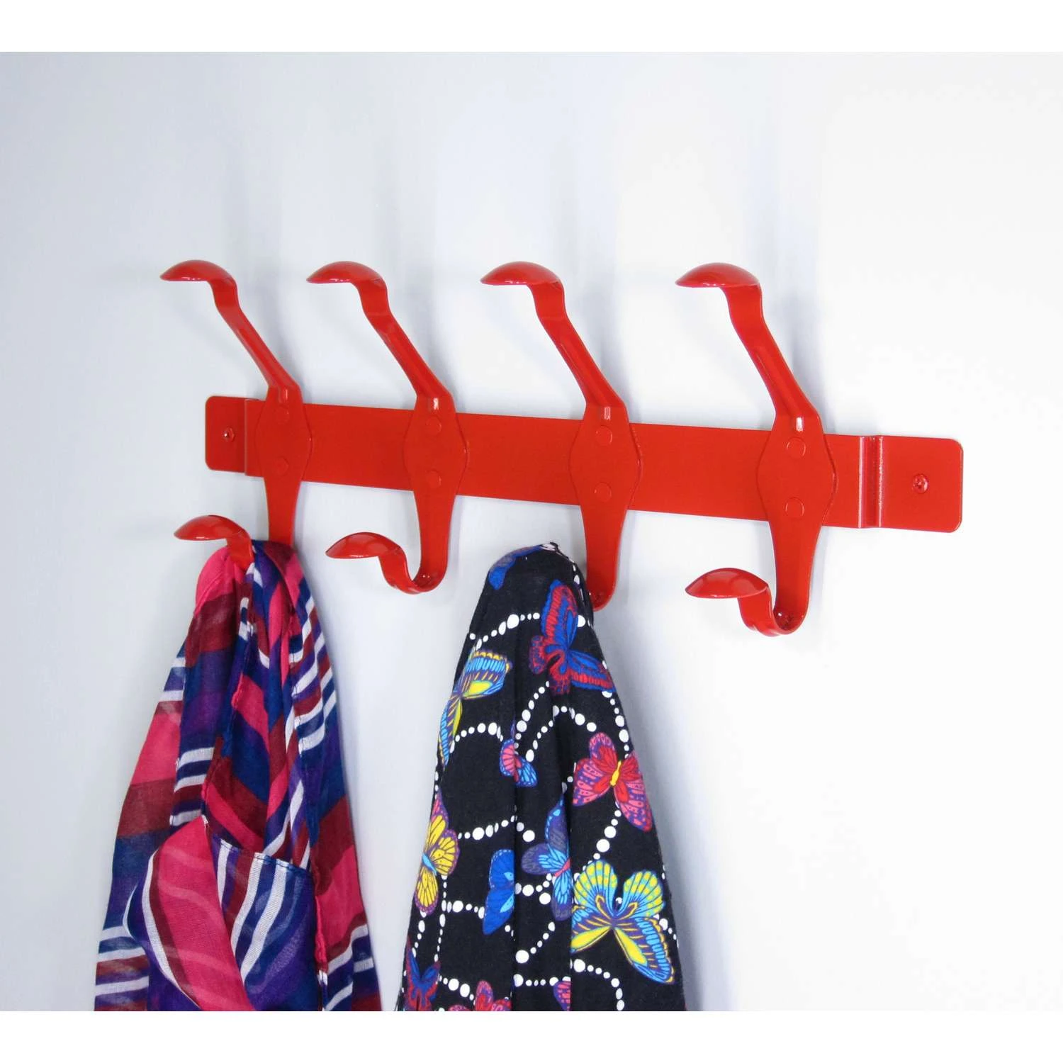 FENIX SmartHook 18 In. L Powder Coated Red Steel Contemporary Hook Rack 45 Lb. Cap. 1 Pk 4 FENIX SmartHook 18 In. L Powder Coated Red Steel Contemporary Hook Rack 45 Lb. Cap. 1 Pk - Image 2