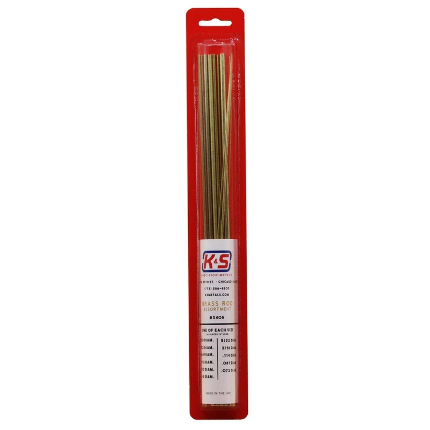 K&S 12 In. L Round Brass Tube 11 Pk 3 K&S 12 In. L Round Brass Tube 11 Pk