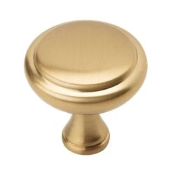 Amerock E Trad Round Cabinet Knob 1-1/4 In. D Champagne Bronze 6 Pk
