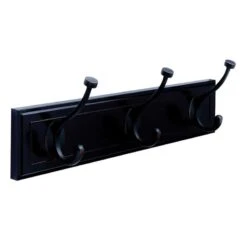 Amerock 18 In. L Mahogany/Oil Rubbed Bronze Fiberboard/Zinc Medium Hook Rack 1 Pk