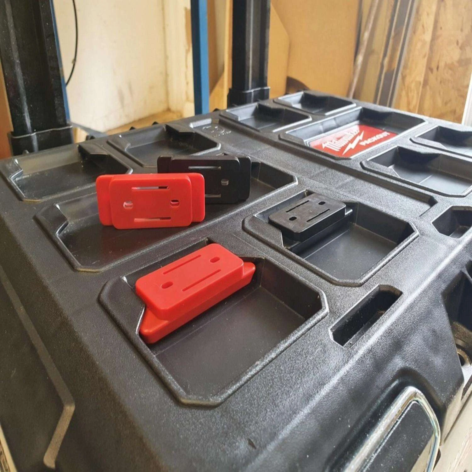 StealthMounts Red ABS Mounting Feet Tool Organizer 8 Pk 4 StealthMounts Red ABS Mounting Feet Tool Organizer 8 Pk - Image 2