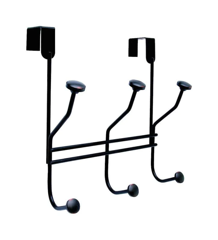 Amerock 9-5/16 In. L Bronze Steel Medium Over The Door Multiple Hook 1 Pk 3 Amerock 9-5/16 In. L Bronze Steel Medium Over The Door Multiple Hook 1 Pk