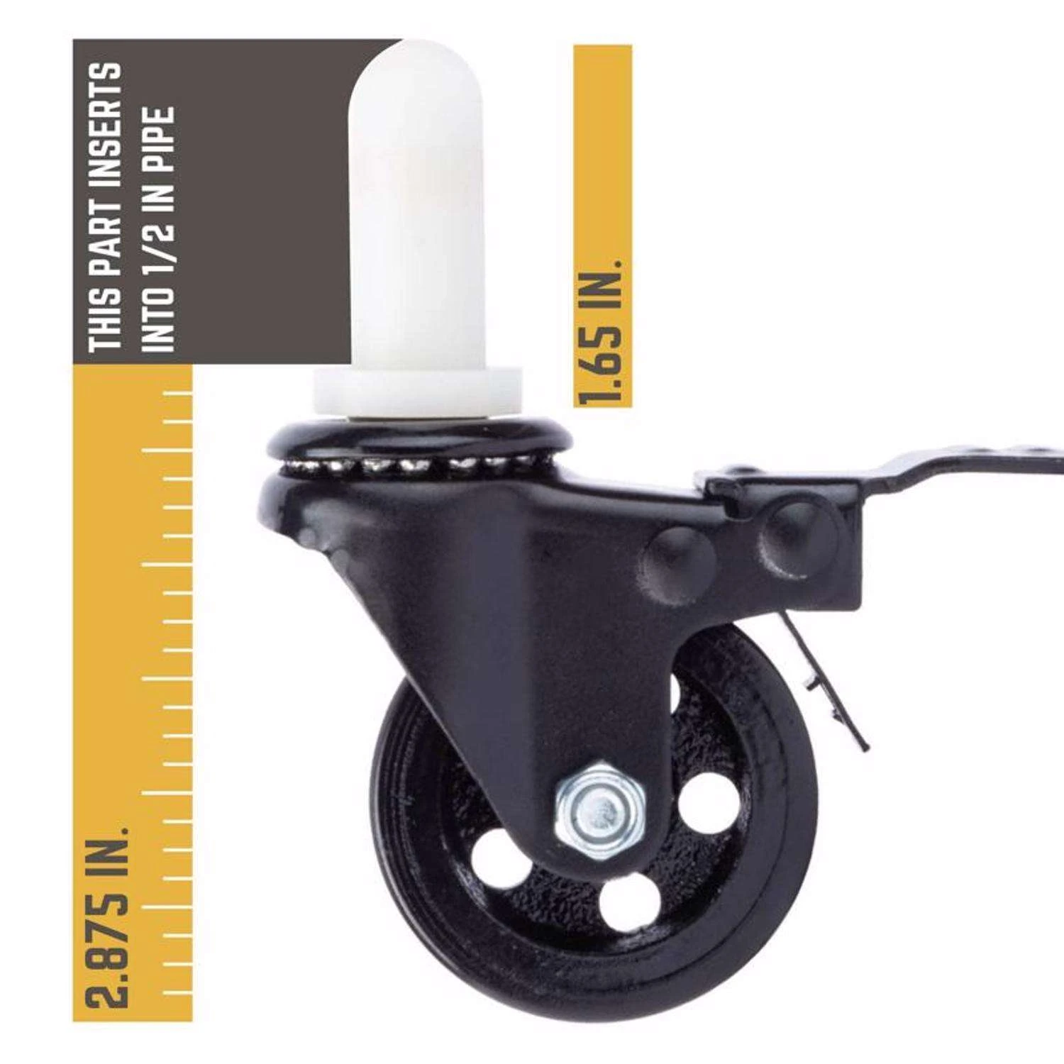 STZ Industries 2 In. D Swivel Polyurethane Caster 75 Lb 2 Pk 5 STZ Industries 2 In. D Swivel Polyurethane Caster 75 Lb 2 Pk - Image 3