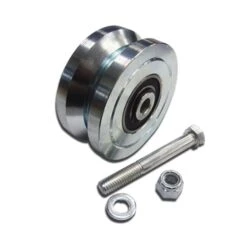 Spring Creek Products 4 In. D Steel V-Groove Wheel 3000 Lb 1 Pk