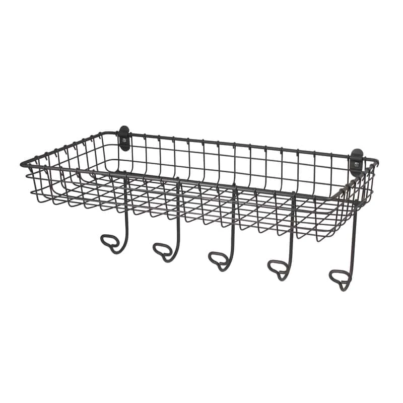 Spectrum 19 In. L Gray Steel Vintage Hook Rack 1 Pk 3 Spectrum 19 In. L Gray Steel Vintage Hook Rack 1 Pk