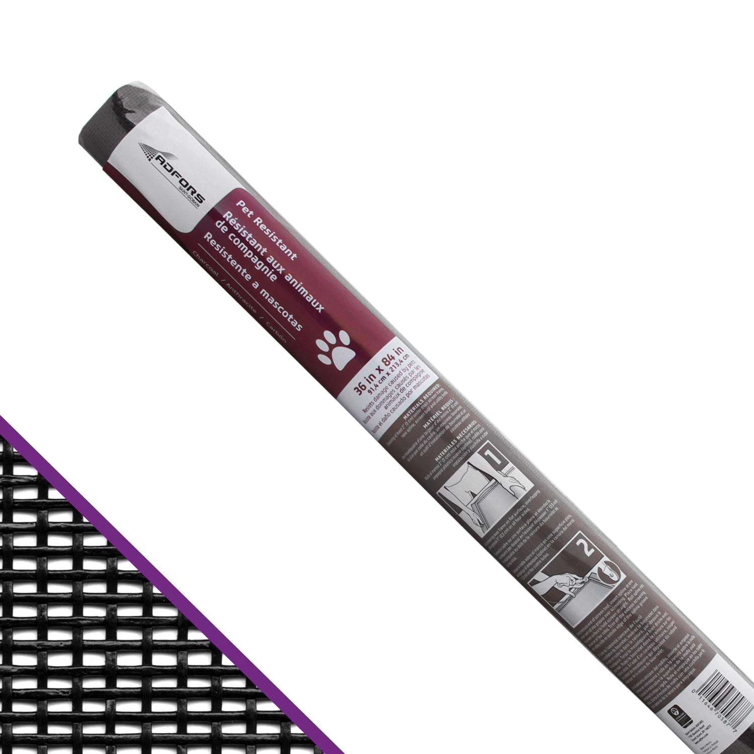 Saint-Gobain ADFORS Pet Resistant 36 In. W X 7 Ft. L Charcoal Polyester Pet Screen Cloth 3 Saint-Gobain ADFORS Pet Resistant 36 In. W X 7 Ft. L Charcoal Polyester Pet Screen Cloth