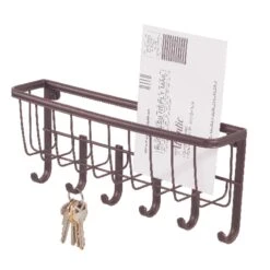 IDesign Yark 10-3/4 In. L Bronze Brown Metal Small Mail/Key Rack 1 Pk