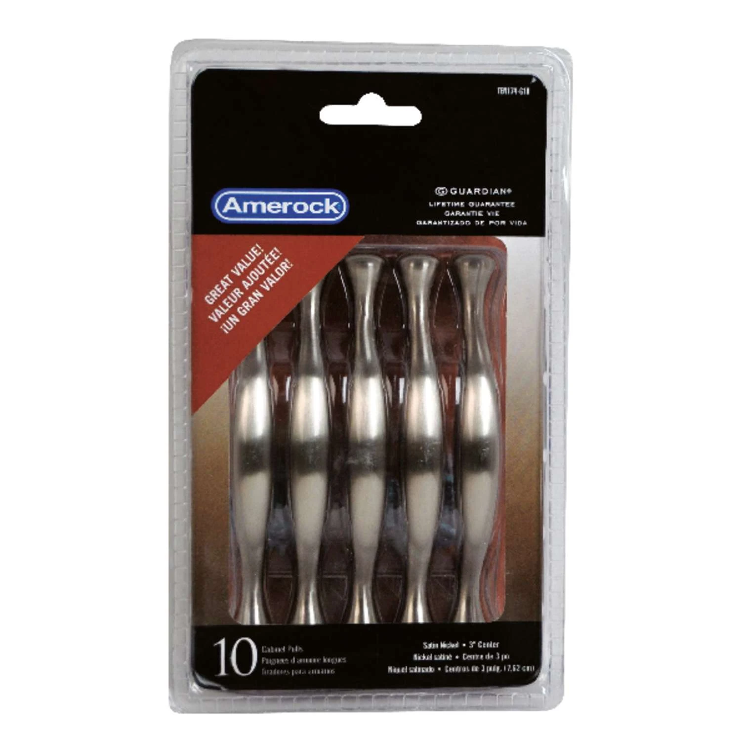 Amerock Allison Cabinet Pull 3 In. Satin Nickel Gray 10 Pk 3 Amerock Allison Cabinet Pull 3 In. Satin Nickel Gray 10 Pk