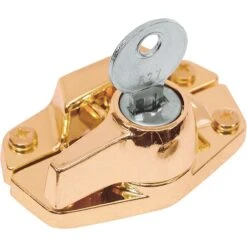 Prime-Line Brass-Plated Gold Die-Cast Zinc Keyed Window Sash Lock 1 Pk