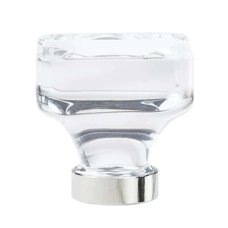 Amerock Glacio Transitional Square Cabinet Knob 1-5/16 In. Polished Nickel 1 Pk 3 Amerock Glacio Transitional Square Cabinet Knob 1-5/16 In. Polished Nickel 1 Pk